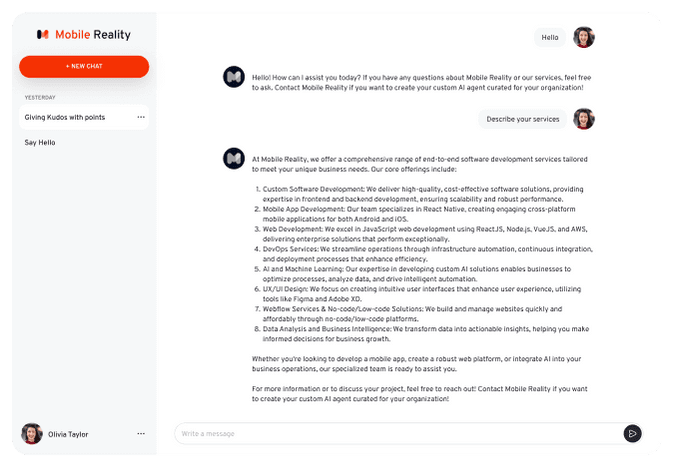 Mobile Reality AI Assistant